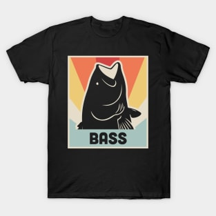 Vintage Style BASS Fishing Poster T-Shirt